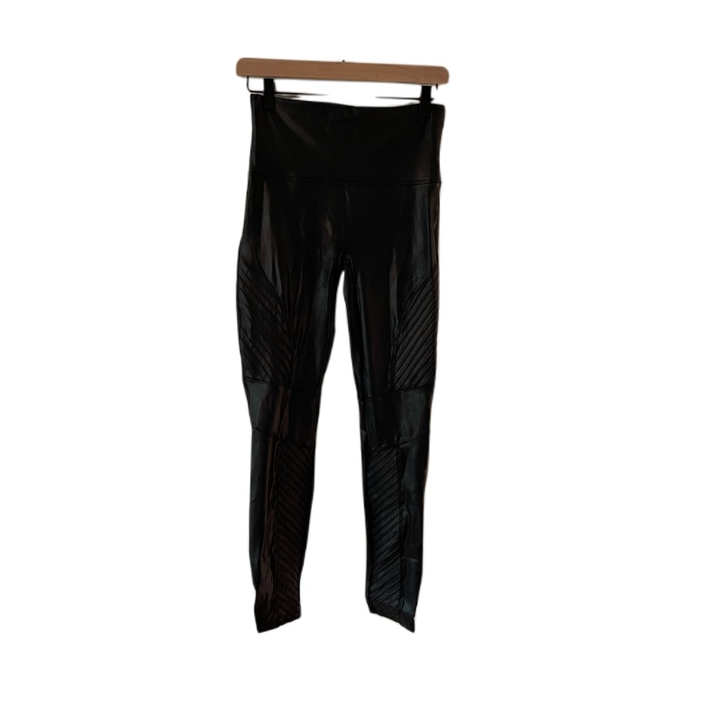 SPANX Faux Leather Motto Leggings - NWOT